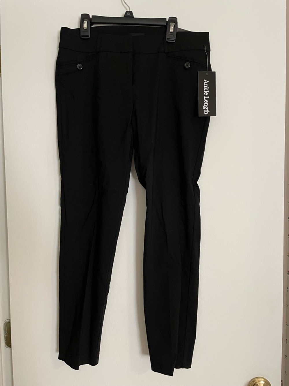 Women’s Black Ankle-Length Dress Pants - Classic Slim Fit